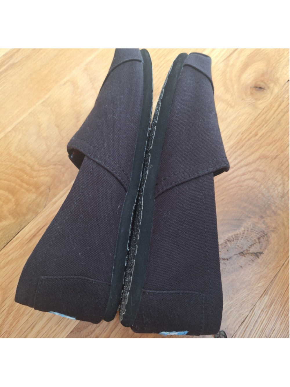 TOMS CLASSIC Canvas Shoes Womens Size 6 Black Solid Alpargatas - Picture 8 of 9